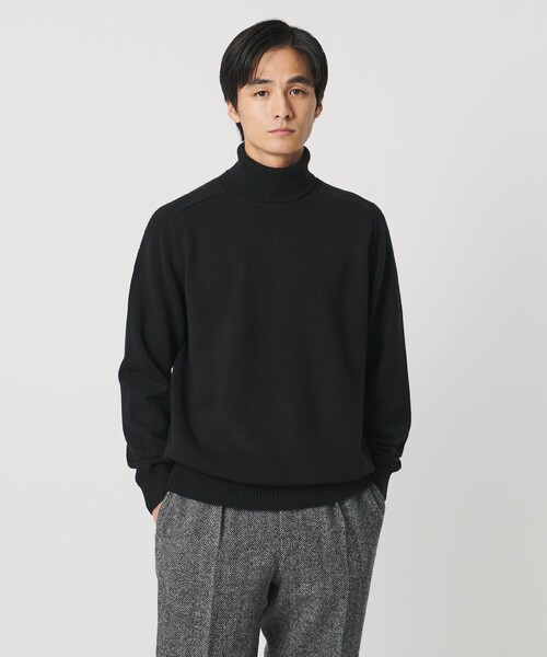 ウール カシミヤ ミドルゲージ タートルネック ニット（ニット