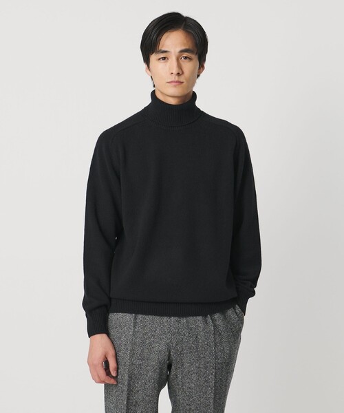 UNITED ARROWS（ユナイテッドアローズ）の「ウール カシミヤ ミドルゲージ タートルネック ニット（ニット/セーター・メンズ・ケリーグリーン/ベージュ/ブラック/オフホワイト・S/XL/L/M）」の10枚目の写真