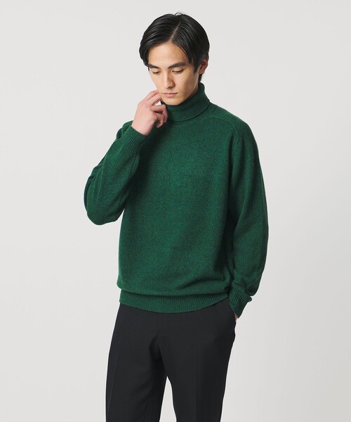 UNITED ARROWS（ユナイテッドアローズ）の「ウール カシミヤ ミドルゲージ タートルネック ニット（ニット/セーター・メンズ・ケリーグリーン/ベージュ/ブラック/オフホワイト・S/XL/L/M）」の16枚目の写真