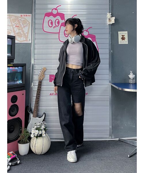 MUSINSA STANDARD WOMAN（ムシンサスタンダードウーマン）の「ウィメンズスリムクロップクルーネックTシャツ[パープルグレー]（Tシャツ/カットソー・レディース・その他・SMALL/MEDIUM/LARGE/X-LARGE/X-SMALL）」の10枚目の写真