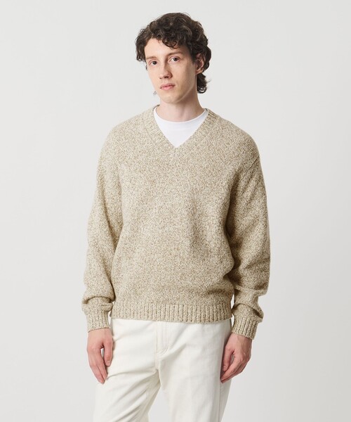 セール】ウール コットン カシミア ムリネ Vネック ニット（ニット