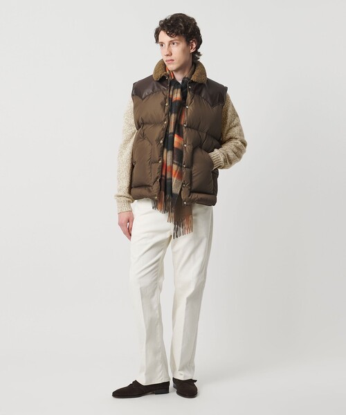 UNITED ARROWS ウール コットン カシミア ムリネ Vネック ニット 
