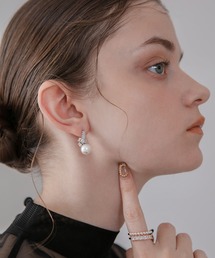 Leja（レジャ）の「【LEJA】ツイストビジュードロップパールピアス結婚式 パーティー 成人式 二次会 同窓会 お呼ばれ オケージョン 20代 30代（ピアス（両耳用））」