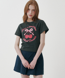 [HAST] スウィートチェリークロップTシャツチャコール4W2521007