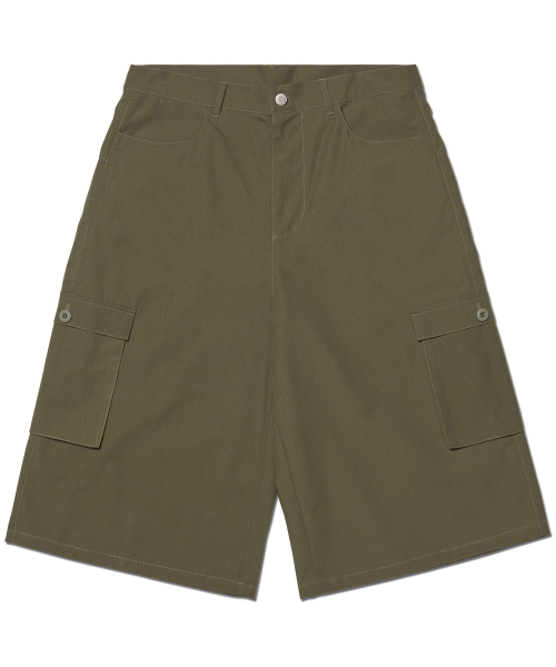 NOMANUAL(NOMANUAL)の「D.P CARGO BERMUDA PANTS - KHAKI(その他パンツ・レディース・その他・LARGE/X-SMALL/SMALL/MEDIUM)」の1枚目の写真