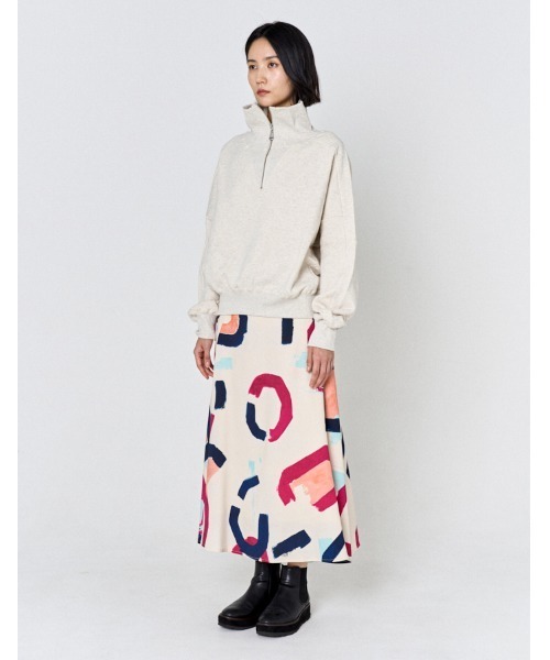 RUMCHE(ラムシェ)の「"POPPIN" Art Print Skirt / POPPINアートプリントスカート(スカート・レディース・ネイビー/オフホワイト・SMALL/MEDIUM)」の21枚目の写真