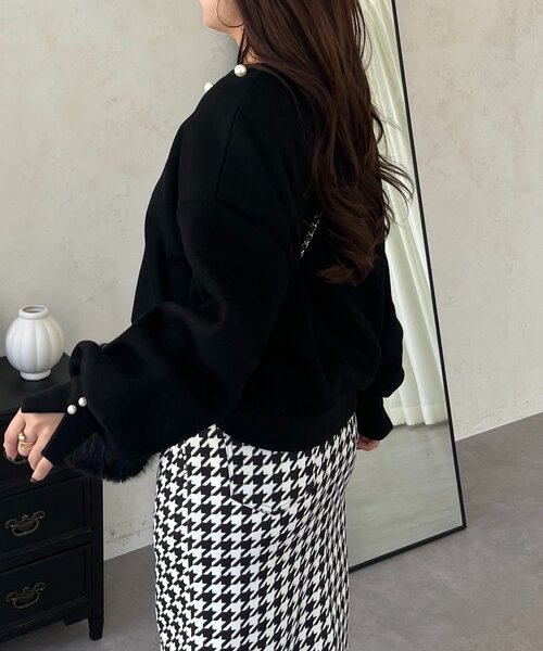 prose verse（プロズヴェール）の「パール襟スウェット（Tシャツ/カットソー・レディース・ブラック/グレー・FREE）」の8枚目の写真