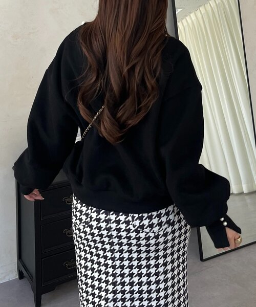 prose verse（プロズヴェール）の「パール襟スウェット（Tシャツ/カットソー・レディース・ブラック/グレー・FREE）」の10枚目の写真