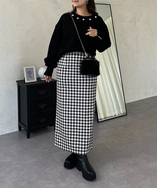 prose verse（プロズヴェール）の「パール襟スウェット（Tシャツ/カットソー・レディース・ブラック/グレー・FREE）」の15枚目の写真