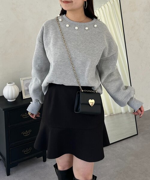 prose verse（プロズヴェール）の「パール襟スウェット（Tシャツ/カットソー・レディース・ブラック/グレー・FREE）」の21枚目の写真