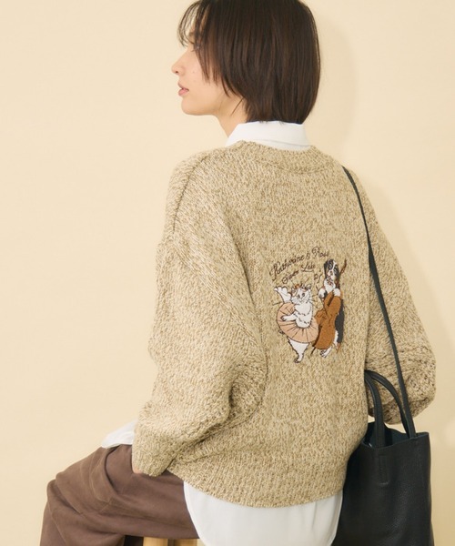 KATHARINE ROSS(キャサリンロス)の「【KATHARINE ROSS】Swanlakeキャサリン&ロスプルオーバー(ニット/セーター・レディース・ベージュ/グリーン/ピンク・FREE)」の2枚目の写真