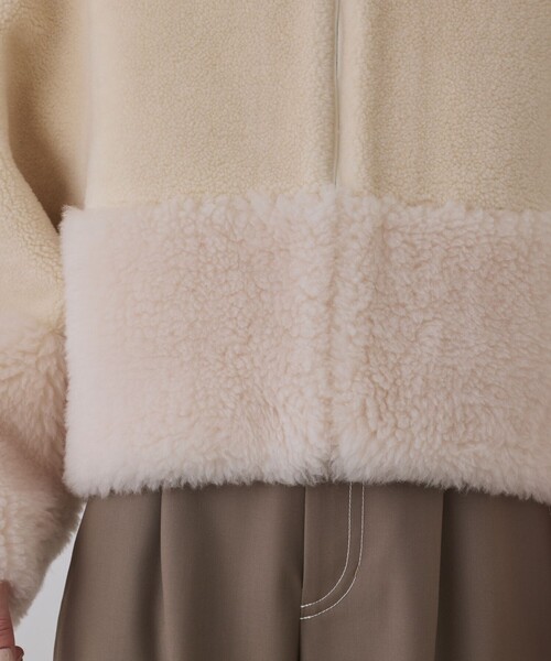 Diagram ダイアグラム ボア ムートン ライダースジャケットオフホワイト Diagram ダイアグラム ボア ムートン ライダースジャケットオフ