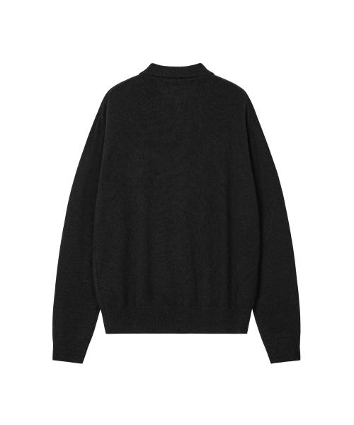 Rest&Recreation(レストアンドレクリエーション)の「WOOL POLO KNIT TOP - BLACK(ニット/セーター・メンズ・その他・X-LARGE/LARGE)」の2枚目の写真