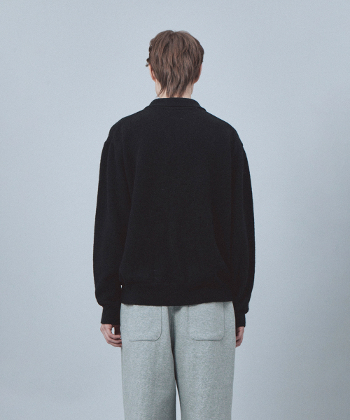 Rest&Recreation(レストアンドレクリエーション)の「WOOL POLO KNIT TOP - BLACK(ニット/セーター・メンズ・その他・X-LARGE/LARGE)」の5枚目の写真