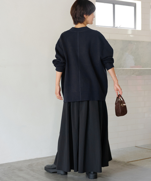 JOURNAL STANDARD relume(ジャーナルスタンダード レリューム)の「《追加2》コットンカシミヤミックスダブルニットVネックカーディガン(カーディガン/ボレロ・レディース・チャコールグレー/ブラウン/ネイビー・FREE)」の20枚目の写真