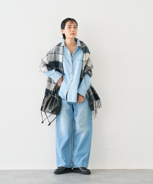 collex(コレックス)の「ウールリバーシブルチェックストール(ストール/ショール・レディース・グリーン系その他/レッド系その他/ブラック・フリー)」の16枚目の写真