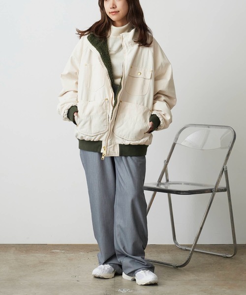 DIET BUTCHER SLIM SKIN(ダイエットブッチャースリムスキン)の「DIET BUTCHER SLIM SKIN/ダイエットブッチャースリムスキン Lite Duck “CITADEL” ダブルジップ BDUジャケット 冬服(ブルゾン・メンズ・ブラウン/ピンク/インディゴブルー/ナチュラル・FREE)」の18枚目の写真