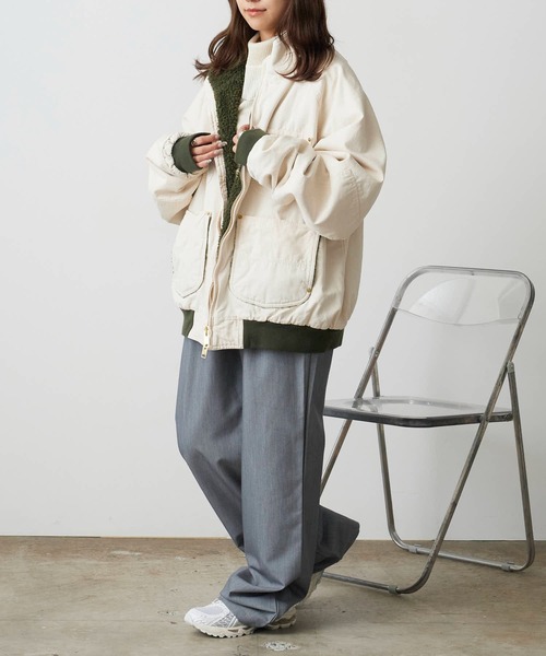 DIET BUTCHER SLIM SKIN(ダイエットブッチャースリムスキン)の「DIET BUTCHER SLIM SKIN/ダイエットブッチャースリムスキン Lite Duck “CITADEL” ダブルジップ BDUジャケット 冬服(ブルゾン・メンズ・ブラウン/ピンク/インディゴブルー/ナチュラル・FREE)」の19枚目の写真