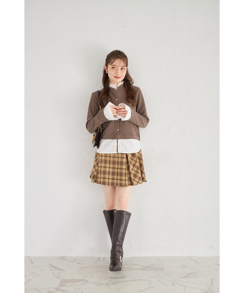 tocco closet(トッコ クローゼット)の「【ZOZO限定】ゴールド釦レイヤードライクニットトップス(ニット/セーター・レディース・グレー/ピンクベージュ/モカ/ネイビー・M)」の8枚目の写真
