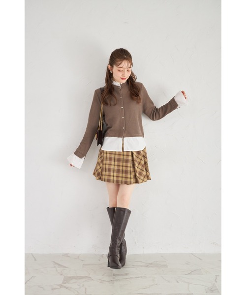 tocco closet(トッコ クローゼット)の「【ZOZO限定】ゴールド釦レイヤードライクニットトップス(ニット/セーター・レディース・グレー/ピンクベージュ/モカ/ネイビー・M)」の9枚目の写真
