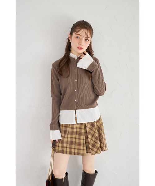 tocco closet(トッコ クローゼット)の「【ZOZO限定】ゴールド釦レイヤードライクニットトップス(ニット/セーター・レディース・グレー/ピンクベージュ/モカ/ネイビー・M)」の11枚目の写真