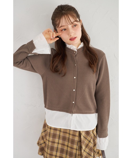 tocco closet(トッコ クローゼット)の「【ZOZO限定】ゴールド釦レイヤードライクニットトップス(ニット/セーター・レディース・グレー/ピンクベージュ/モカ/ネイビー・M)」の12枚目の写真