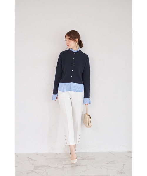 tocco closet(トッコ クローゼット)の「【ZOZO限定】ゴールド釦レイヤードライクニットトップス(ニット/セーター・レディース・グレー/ピンクベージュ/モカ/ネイビー・M)」の15枚目の写真