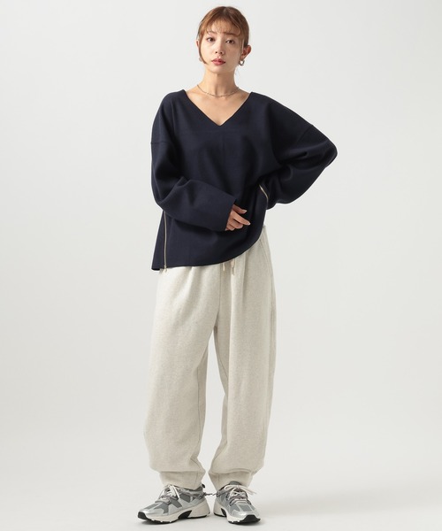 BAYFLOW(ベイフロー)の「ウールライクカットプルオーバー(Tシャツ/カットソー・レディース・アイボリー/ブラウン/ネイビー・FREE)」の10枚目の写真