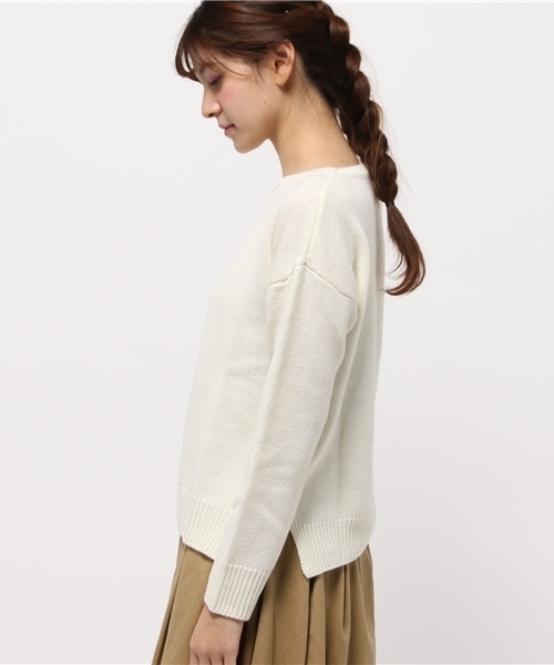 CIAOPANIC TYPY(チャオパニックティピー)の「センターケーブル編みニットプルオーバー(ニット/セーター・レディース・グレー/アイボリー/ボルドー/オリーブ・FREE)」の6枚目の写真