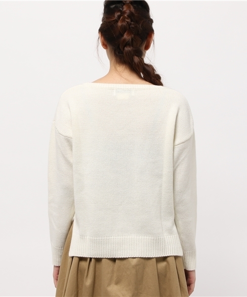 CIAOPANIC TYPY(チャオパニックティピー)の「センターケーブル編みニットプルオーバー(ニット/セーター・レディース・グレー/アイボリー/ボルドー/オリーブ・FREE)」の7枚目の写真