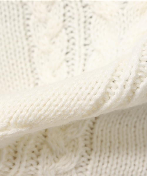 CIAOPANIC TYPY(チャオパニックティピー)の「センターケーブル編みニットプルオーバー(ニット/セーター・レディース・グレー/アイボリー/ボルドー/オリーブ・FREE)」の11枚目の写真