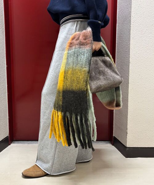 le.coeur blanc(ルクールブラン)の「The Bagmatiカラーチェックストール(ストール/ショール・レディース・グリーン系その他/イエロー系その他・FREE)」の9枚目の写真