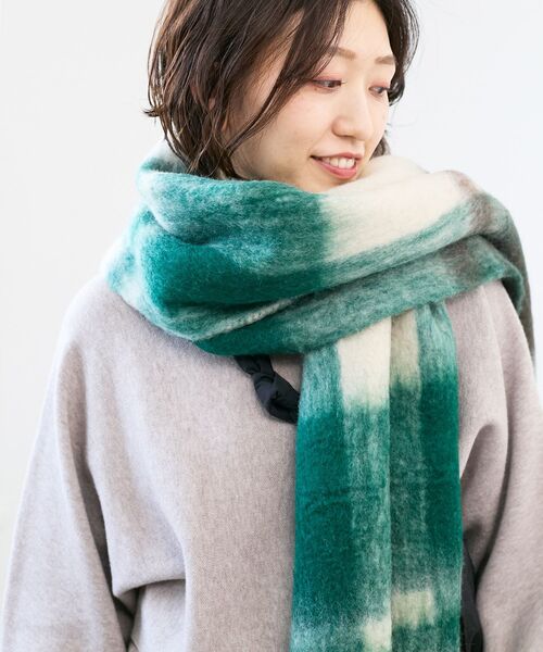 le.coeur blanc(ルクールブラン)の「The Bagmatiカラーチェックストール(ストール/ショール・レディース・グリーン系その他/イエロー系その他・FREE)」の12枚目の写真