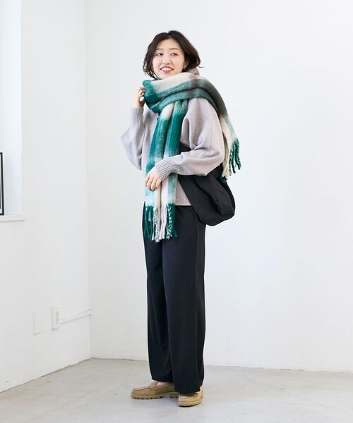 le.coeur blanc(ルクールブラン)の「The Bagmatiカラーチェックストール(ストール/ショール・レディース・グリーン系その他/イエロー系その他・FREE)」の22枚目の写真