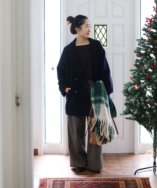 le.coeur blanc(ルクールブラン)の「The Bagmatiカラーチェックストール(ストール/ショール・レディース・グリーン系その他/イエロー系その他・FREE)」の18枚目の写真