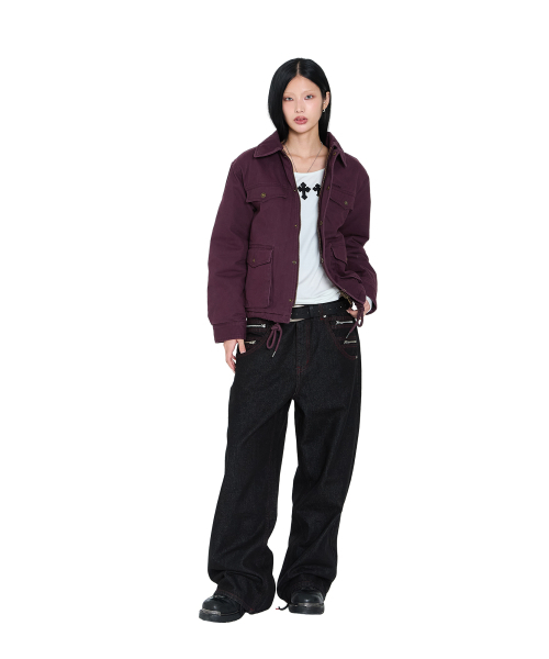 AAKAM(アーカム)の「4-Pocket Collar Work Jacket (Purple)(その他アウター・レディース・その他・1/2)」の6枚目の写真