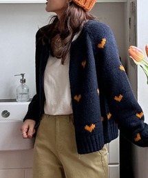 DOUBLE ZIP UP LOVE KNIT CARDIGAN