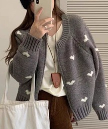 DOUBLE ZIP UP LOVE KNIT CARDIGAN
