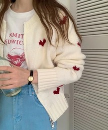 DOUBLE ZIP UP LOVE KNIT CARDIGAN