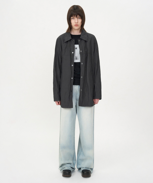 INSILENCE WOMEN（インサイレンスウーマン）の「リンクルオーバーサイズハーフトレンチBLACK（トレンチコート・レディース・その他・SMALL/MEDIUM/X-SMALL）」の7枚目の写真