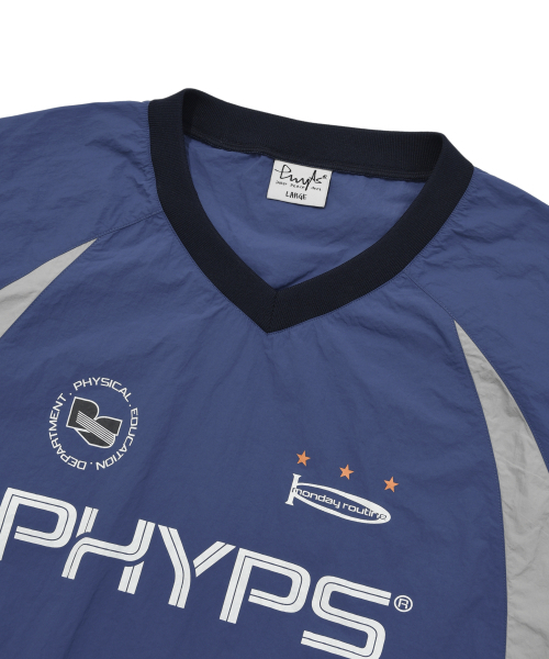 PHYSICAL DEPARTMENT（フィジカル デパートメント）の「ナイロンサッカー ロングスリーブ_ダークブルー（Tシャツ/カットソー・レディース・その他・SMALL/MEDIUM/LARGE/X-LARGE）」の4枚目の写真