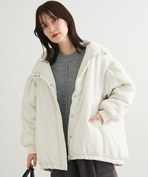 Green Parks(グリーンパークス)の「・swing by モンスターコート(その他アウター・レディース・カーキ/アイボリー/ブラック/ボルドー・FREE)」の2枚目の写真