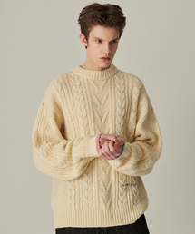 Beyond Closet（-）の「[COLLECTION LINE] Hockney Color Palette Fisherman Wool Knit Ivory（ニット/セーター・メンズ）」