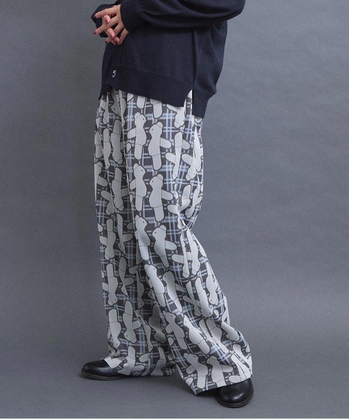 I am I in fact...（アイアムアイインファクト）の「BEAR PATTERN JQ パンツ（その他パンツ・レディース・グレー/ベージュ・FREE）」の9枚目の写真