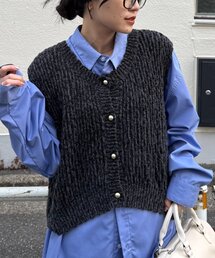 CIAOPANIC TYPY | ポコポコ金ボタンニットベスト(ベスト)