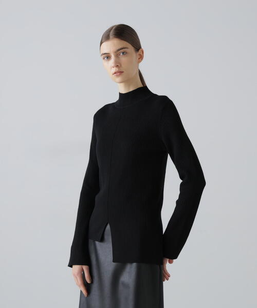 【お値下げ12/22迄】ラメ入り黒ニットセーター パフスリーブ　ADORE お値下げ12/22迄】ラメ入り黒ニットセーター パフスリーブ ADORE