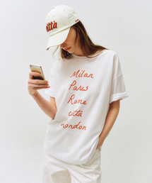ハンドドローイングシティTシャツ_CTT382(ホワイト)