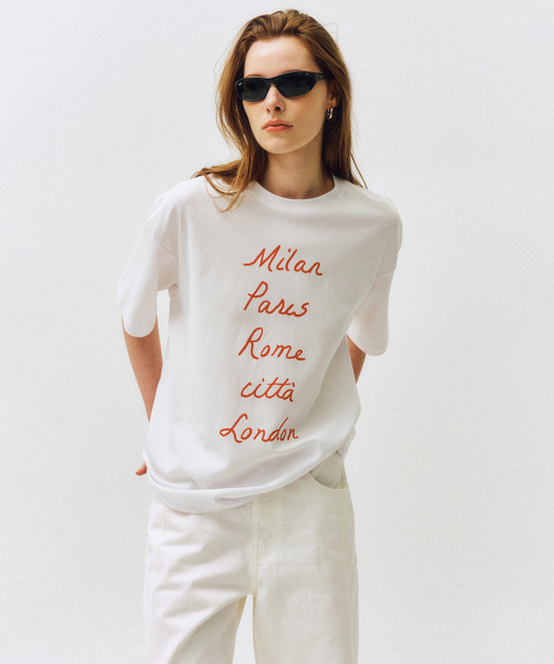 CITTA（シータ）の「ハンドドローイングシティTシャツ_CTT382(ホワイト)（Tシャツ/カットソー・レディース・ホワイト・FREE）」の3枚目の写真