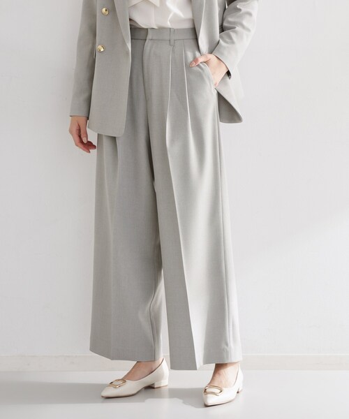 THE SHOP TK （ザ ショップ ティーケー ）の「【通勤・セレモニー】CAVIAN 2タックワイドパンツ/セットアップ可（その他パンツ・レディース・ネイビー/グレー・11/13/12）」の5枚目の写真