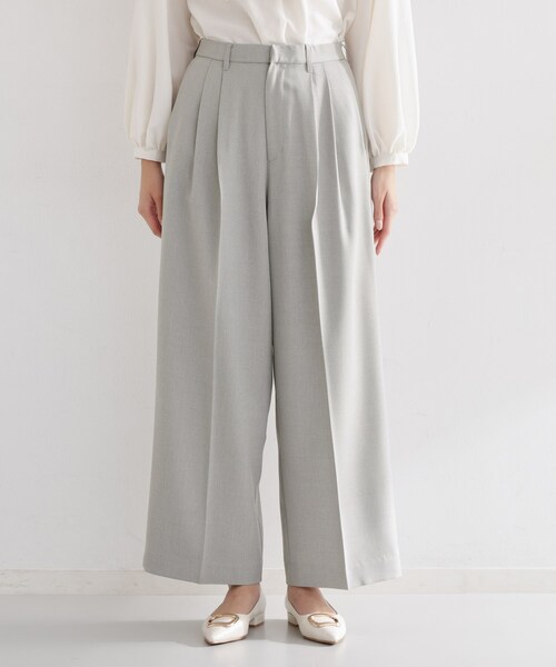 THE SHOP TK （ザ ショップ ティーケー ）の「【通勤・セレモニー】CAVIAN 2タックワイドパンツ/セットアップ可（その他パンツ・レディース・ネイビー/グレー・11/13/12）」の12枚目の写真